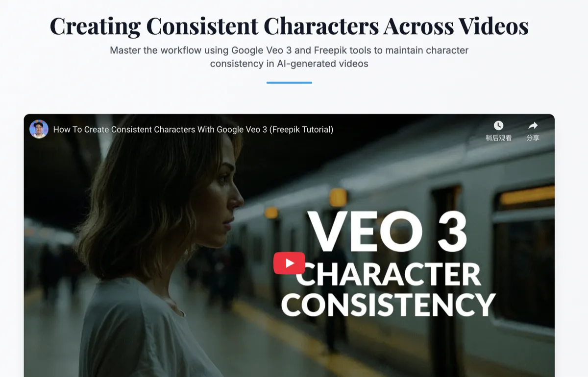 Consistent Characters Across Videos